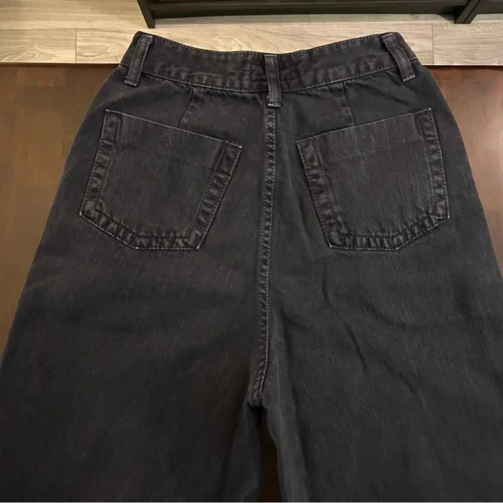 NWT Moia curved dyed denim black wide leg pant size S - Picture 14 of 16